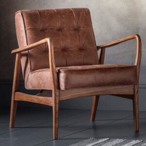 m and s leather armchair