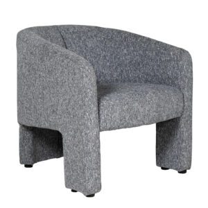 Hayward Fabric Accent Chair With Black Legs In Blue