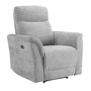 Marinette Fabric Electric Recliner Chair In Grey