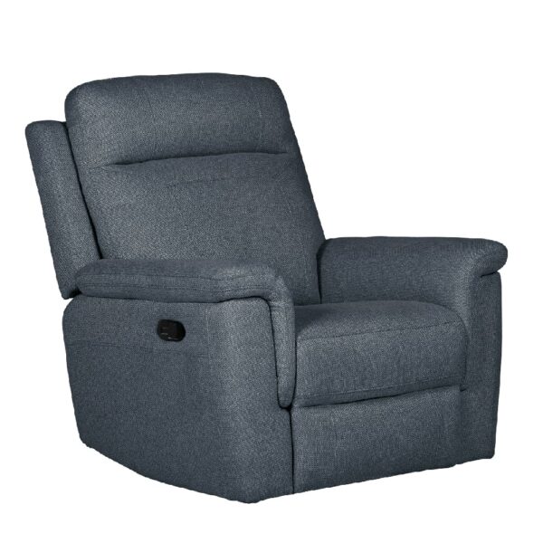 Baraboo Fabric Manual Recliner Chair In Azul