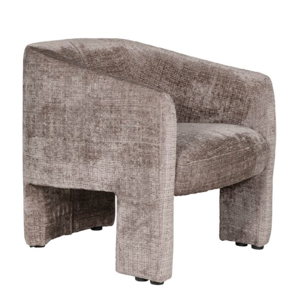 Hayward Fabric Accent Chair With Black Legs In Mink