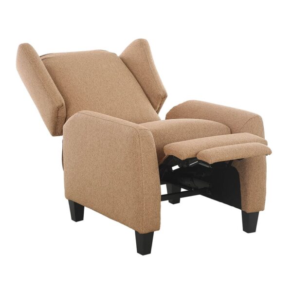 Alcoa Pushback Fabric Recliner Chair In Rust