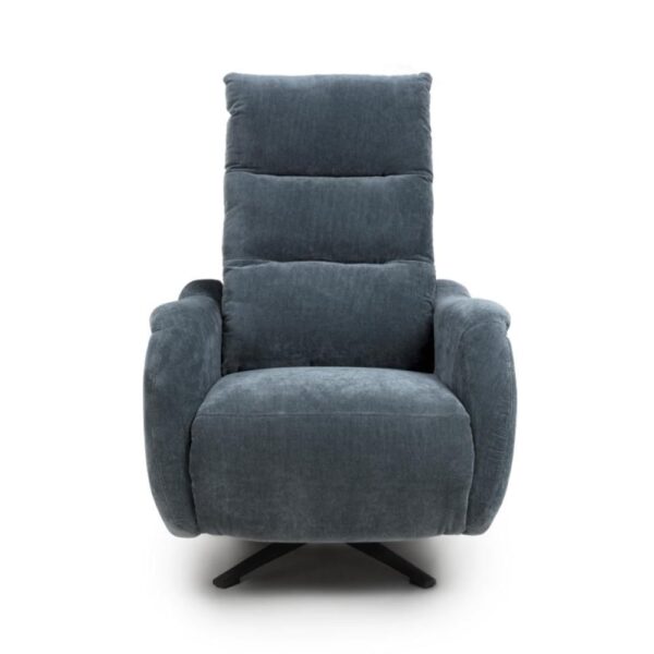 Arcata Electric Power Swivel Fabric Recliner Chair In Dusk