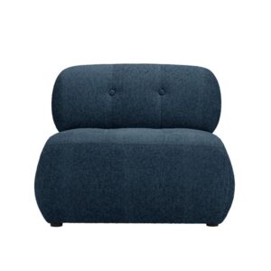 Rawlins Boucle Fabric Accent Chair In Midnight Blue