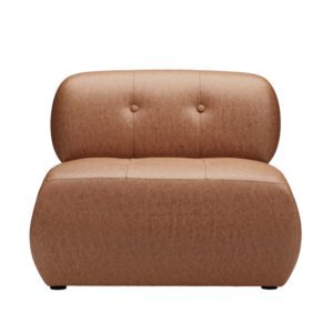 Rawlins Faux Leather Accent Chair In Tan